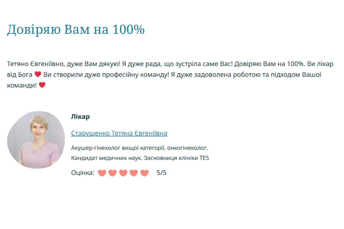 Довіряю Вам на 100%